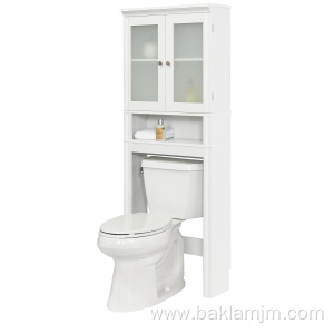 White Slim Bathroom Storage Cabinet